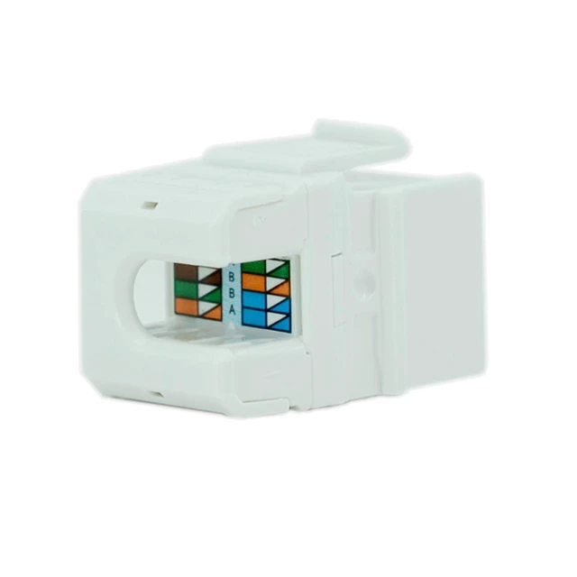 Alt view image 2 of 7 - Legrand - RJ45 Keystone Insert, Cat 5e Keystone Jack, Terminate with Punch and Go Tool or Any 110 Punchdown Tool, White, 10 Pack, WP3475WH10