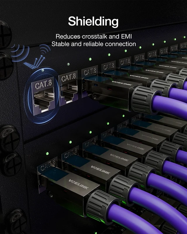 Alt view image 4 of 7 - RJ45 Cat8 Shielded Keystone Jack, 40Gbps 180-Degree Easy Toolless Jack | PoE for 22 to 24 AWG Solid or Stranded S/FTP Ethernet Cable, Silver. For High-speed Network.