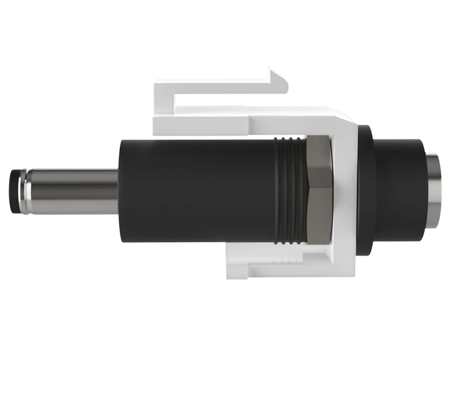 Alt view image 4 of 7 - DC Keystone Jack, Power, 12v, 5.5mm x 2.1mm Connector for Keystone Wall Plate (5-Pack Barrel)