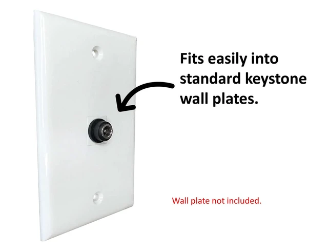 Alt view image 2 of 7 - DC Keystone Jack, Power, 12v, 5.5mm x 2.1mm Connector for Keystone Wall Plate (5-Pack Barrel)