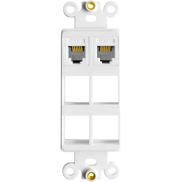Alt view image 5 of 6 - 5Pack CAT3 Telephone Keystone Jack Phone Keystone Jack | Punch Down Type 110 IDC to RJ11/RJ12 6P6C Female White