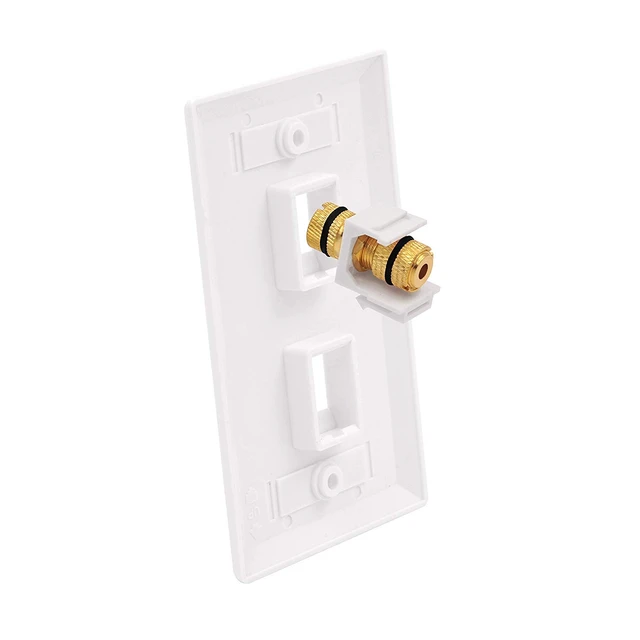 Alt view image 6 of 7 - Banana Jack Binding Post Keystone Insert Screw Type Speaker Black Red 6