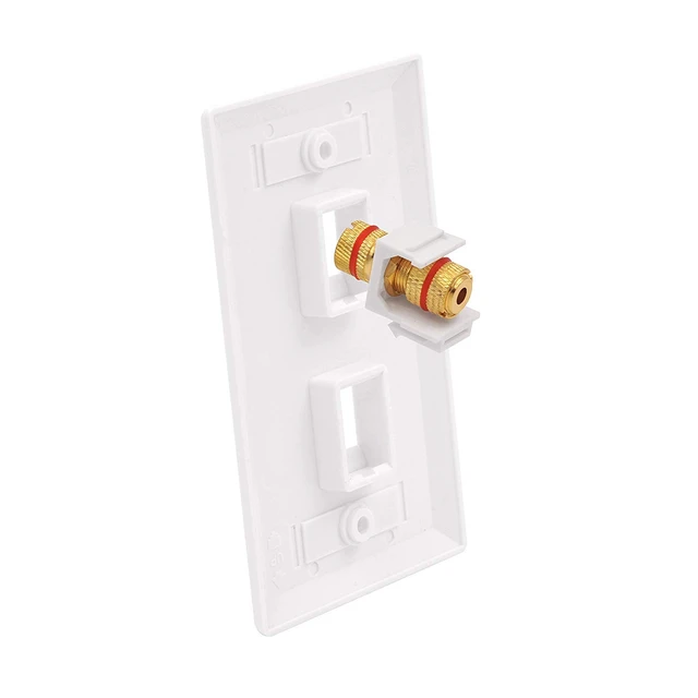 Alt view image 7 of 7 - Banana Jack Binding Post Keystone Insert Screw Type Speaker Black Red 6