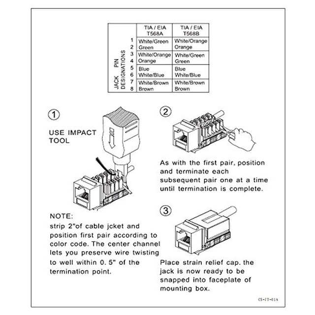 Alt view image 5 of 7 - RJ45 UL Listed Cat6A Keystone Jack 25-Pack, 10 Gbps Slim Profile Jacks | Slim Profile, UL Listed for superior safety, 90 Degree Punch Down, ideal for Patch Panel and Wall Plate