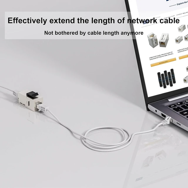 Alt view image 6 of 6 - CAT7 Keystone Coupler RJ45 Shielded Ethernet Coupler 25-Pack | RJ45 Coupler, Female to Female Cat7 Keystone Jack, STP Keystone Insert Inline Coupler for Cat7/6/5e Cable, Silver