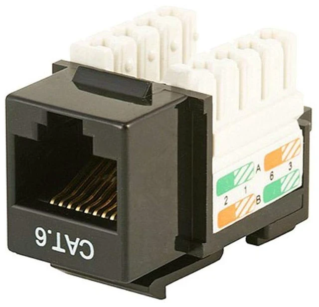 Main image of Cat6Punch Down Keystone Jack - Black