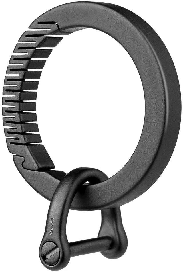 Main image of Titanium Carabiner Keychain Clip,D Key Rings for Keychains,Quick Release Keychain,Key Chain Clip for Men Women (Black)