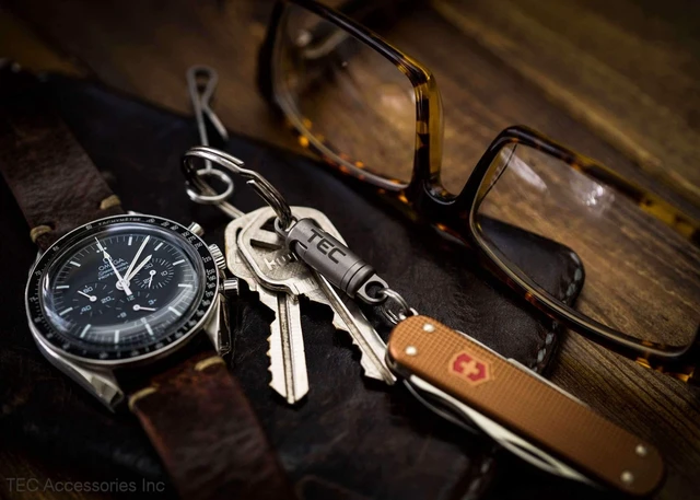 Alt view image 3 of 7 - Python-QR Titanium Quick Release Keychain Clip Silver | Detachable Key Ring Quick Release and Disconnect, No-Fail Design Pull Apart Key Chain