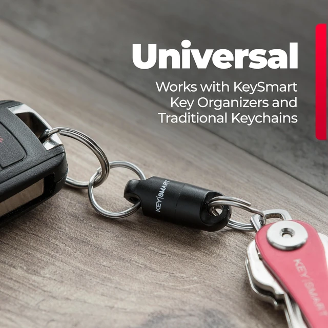 Alt view image 3 of 7 - MagConnect - Magnetic Quick Release Keychain Connector, Secure Pull-Apart Key Attachment Accessory (Black)