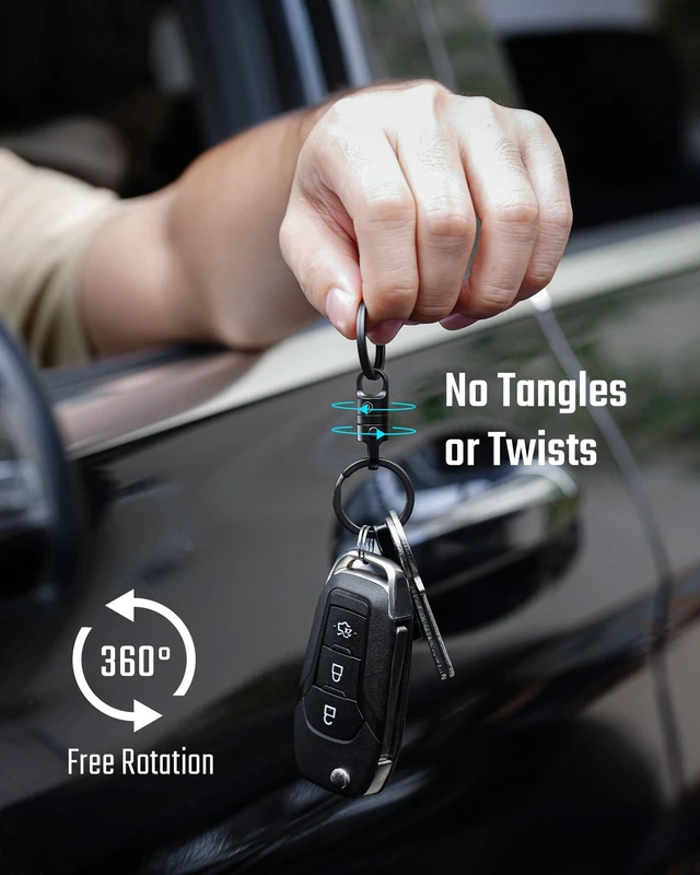 Alt view image 4 of 7 - Titanium Magnetic Quick Release Keychain | One-Hand Detachable Connector for Car Keys, House Keys, USB Drives and EDC
