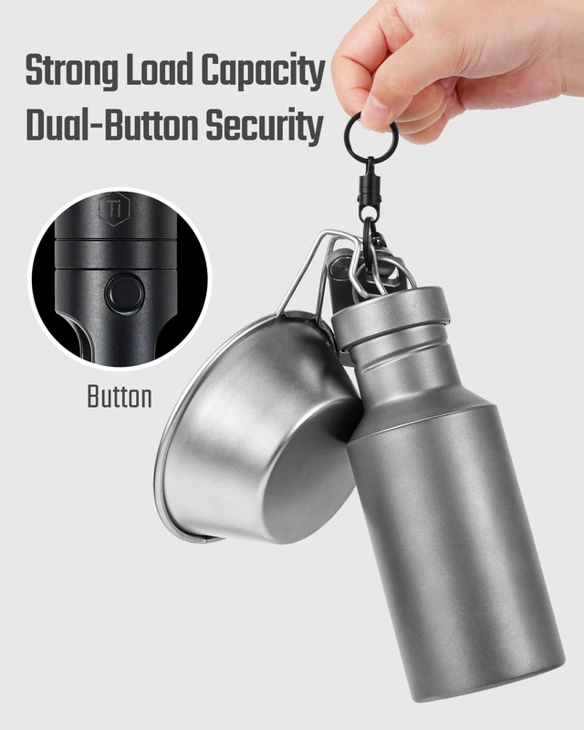 Alt view image 5 of 7 - Titanium Magnetic Quick Release Keychain | One-Hand Detachable Connector for Car Keys, House Keys, USB Drives and EDC