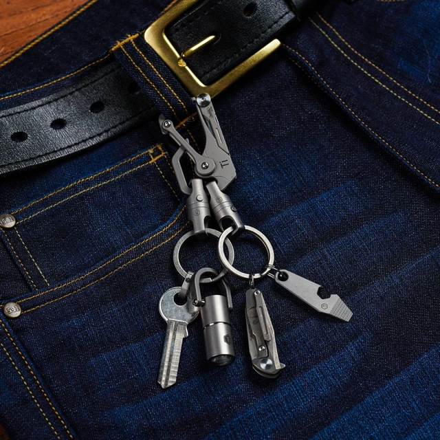 Alt view image 3 of 7 - KA45 Titanium Magnetic Quick Release Keychain | One-Hand Detachable Connector for Car Keys, House Keys, USB Drives and EDC