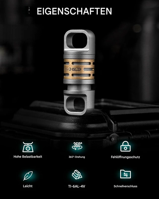 Alt view image 3 of 7 - Titanium Quick Release Keychain, Small Detachable Key Chain Ring, Heavy Duty Key ring Holder for Men Women Car Keys