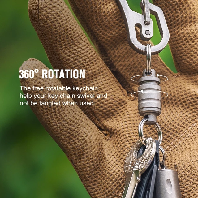 Alt view image 5 of 7 - Otacle R1 Magnetic Keychain Connector, Easy Detachable Key Ring | Quick Release Key Ring, Holds Over 5 kg, Titanium Alloy, Small and Portable EDC Accessory for Outdoor Use (Titanium)