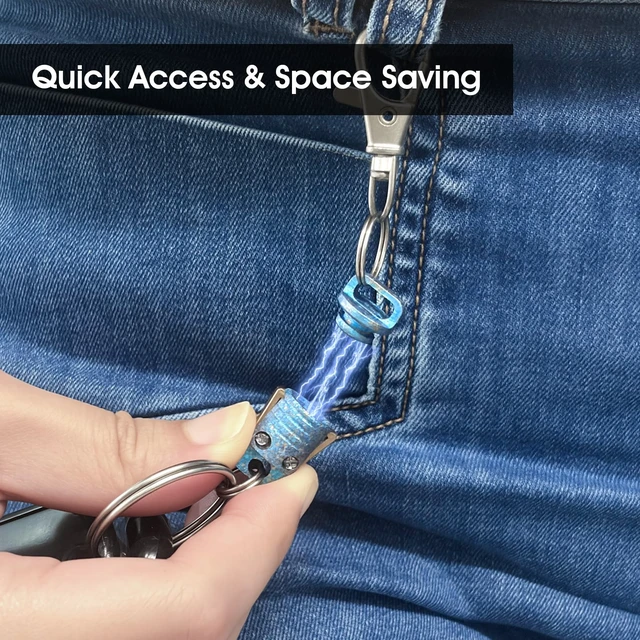 Alt view image 4 of 6 - Titanium Magnetic Keychain Quick Release with 360° Rotation | Dual-Safety Locking EDC Key Organizer, Small Detachable Magnet Connect Key Ring for Car Keys Accessories for Men Women