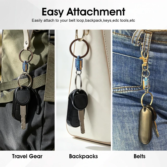 Alt view image 5 of 6 - Titanium Magnetic Keychain Quick Release with 360° Rotation | Dual-Safety Locking EDC Key Organizer, Small Detachable Magnet Connect Key Ring for Car Keys Accessories for Men Women