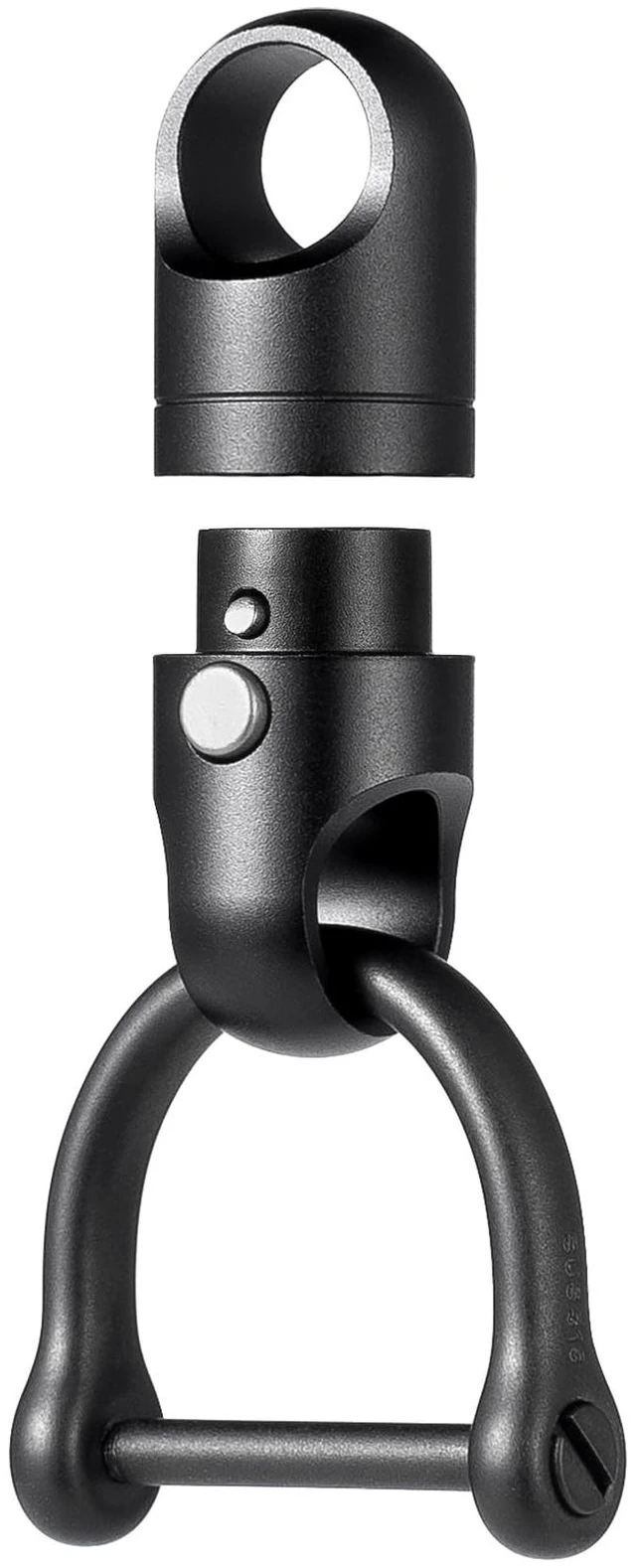 Main image of Quick Release Magnetic Keychain, Detachable Magnet Key Chain Holder (Aluminium-Black)