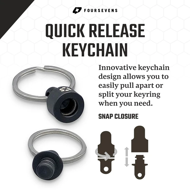 Alt view image 2 of 6 - Kappa Quick Release Keychain. Holds up to 10 lbs, Pull to Detatch, Push to Attach, Easy, Secure. (Delrin Thermoplastic)