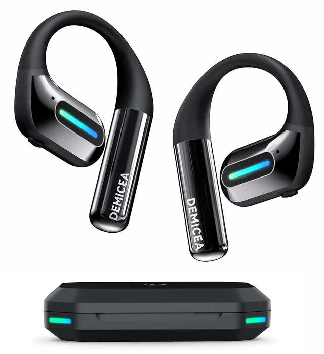 Main image of Yistao 30H IP68 RGB Bone Conduction Headphones with Charging Case | Open Ear Headphones, Ideal for Night Running/Cycling, Earhooks Design, Fit for All-Day Comfort, Premium Sound, Bluetooth 5.3