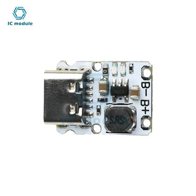 Alt view image 2 of 6 - DC 5V Charge/Discharge Module 1.2A Mini Li-ion Charging Module Boost Power Supply Board with Protection Type C