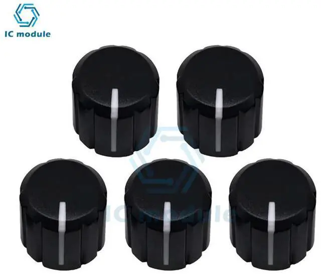 Main image of 5PCS ABS For KY-040 360 Degrees Potentiometer Rotary Encoder Half Shaft Hole Caps Knob Brick Sensor Switch 6mm
