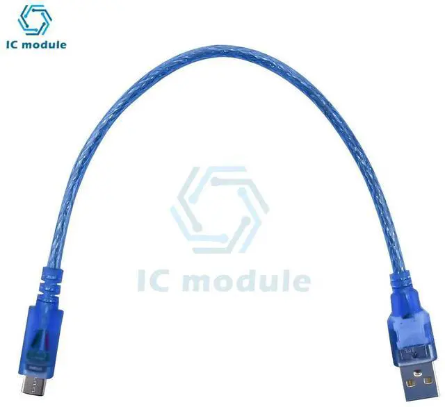 Main image of 30cm USB 2.0 Male to Type C Male USB Cable Foil Braided Shielding Data Transfer Cable Adapter cord