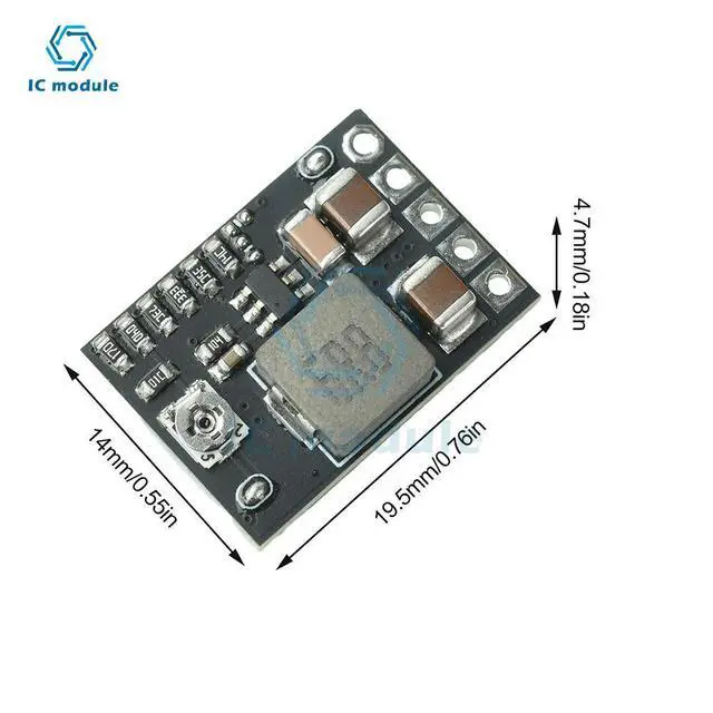 Alt view image 2 of 6 - DC-DC Adjustable Buck Converter Module 4.5V-20V to 1-16V/1.8V/2.5V/3.3V/5V/9V/12V Fixed Output, 2A 10W with Enable Pin