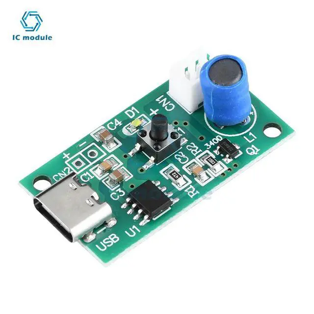 Alt view image 3 of 6 - DC5V Ultrasonic Spray Humidifier Electronic Atomization Module Set Universal Humidification Module TYPE-C