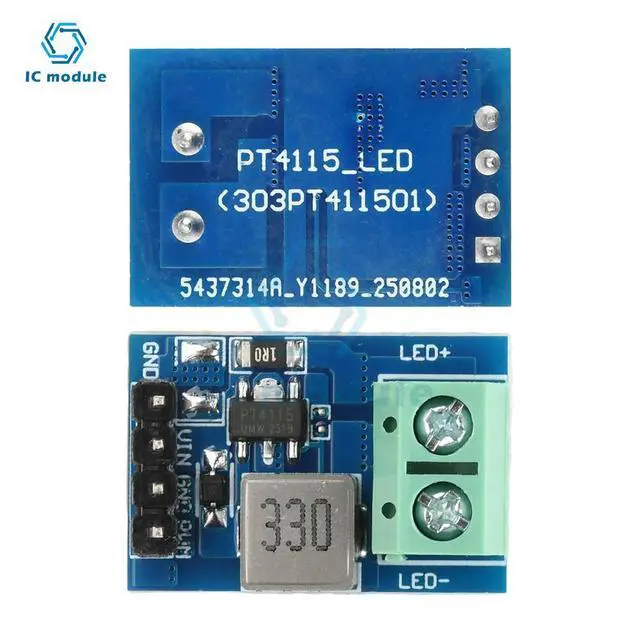 Alt view image 3 of 6 - PT4115 LED Driver Module 12V 1-10S Constant Current Driver Output Module For LED Strip Light Applications