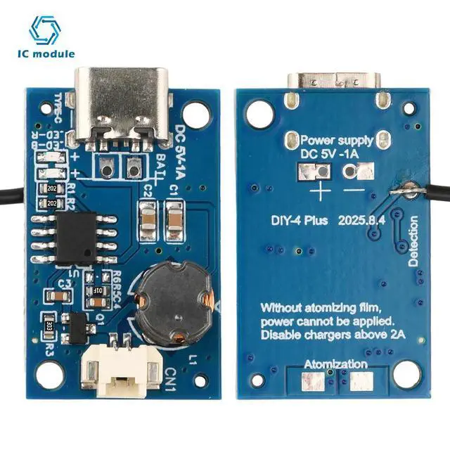 Alt view image 2 of 6 - Mini Humidifier Diy Kit DC 5V Usb Ultrasonic Nebulizer Humidifier Nebulizer Driver Module Type-C with Water Level Sensor
