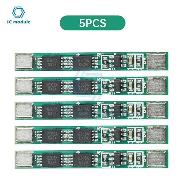Alt view image 3 of 6 - 5PCS/Lot 1S 3.7V 4A Li-ion Charging Protection Board Module 2MOS BMS Protection Board