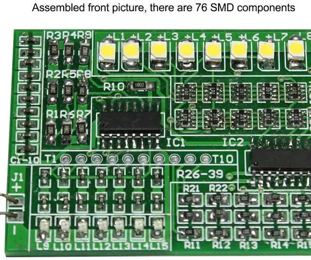 Alt view image 2 of 6 - DIY Electronic Kit 1801 SMT SMD Component Soldering Project Practice Suite FM Radio Transmitter Board Module Component Welder