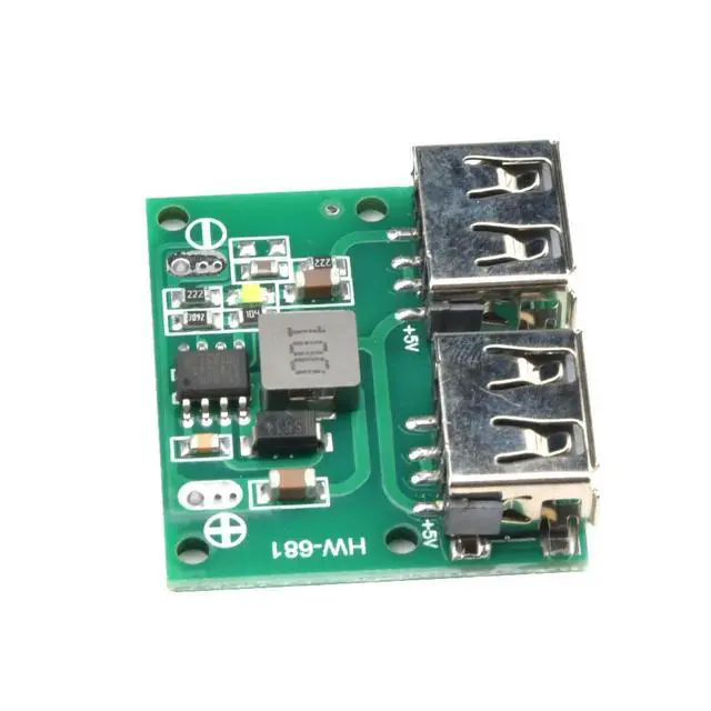 Alt view image 2 of 3 - 9V 12V 24V to 5V DC-DC Step Down Charger Power Module Dual USB Output Buck Voltage Board 3A Car Charge Charging Regulator