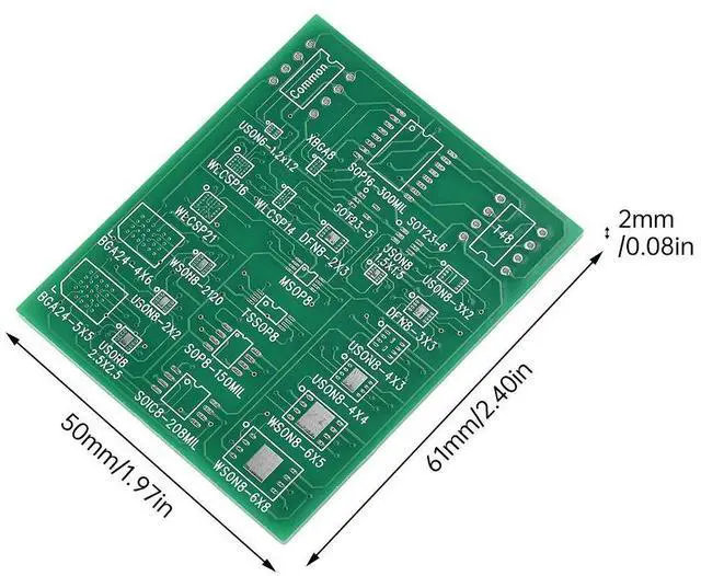 Main image of 25-in-1 SMD to DIP8 Universal Adapter 4-Layer PCB, SOIC8/16 SOP8 DFN8 USON8 DFN8 SOT5 SOT6 WSON8 WLCSP TSSOP8 Electronic Kit