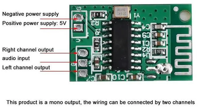 Main image of Bluetooth-Compatible 5.0 Audio Module 5V 3W Mono output Receiver board Digital Audio Amplifier Module Audio Amplifier Board