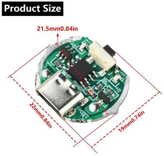 Main image of DIY Flashlight Control Motherboard LED Driver Control Board Brightness Charging Protection With Switch Three levels of Dimmer