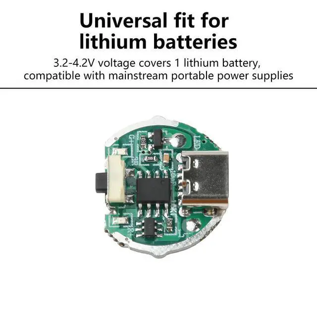 Alt view image 3 of 6 - DIY Flashlight Control Motherboard LED Driver Control Board Brightness Charging Protection With Switch Three levels of Dimmer