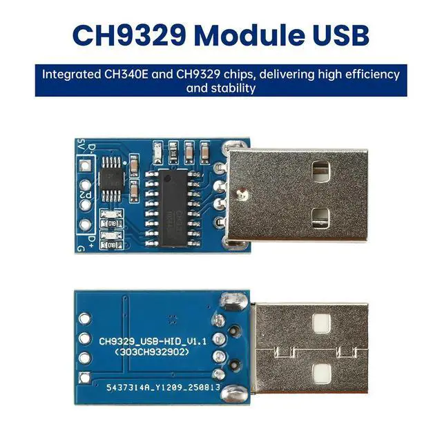 Alt view image 3 of 6 - Serial Port To Standard USB Converter Keyboard And Mouse Device CH9329 Module Electronic Component Kit