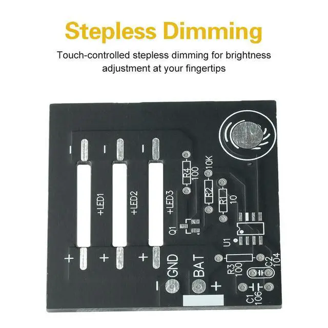 Alt view image 2 of 6 - DC 6V Stepless Dimming Electronic DIY Engineering Kit Soldering Skills Practice DIY Electronic Component Kit