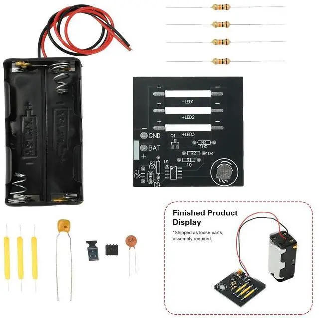 Main image of DC 6V Stepless Dimming Electronic DIY Engineering Kit Soldering Skills Practice DIY Electronic Component Kit
