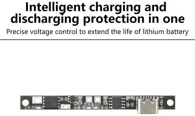 Alt view image 3 of 6 - 3.7V Ultra-Narrow Ternary Lithium Charging Board 1.2A 4.2V Charger Module Type-C Interface Electronic Kit