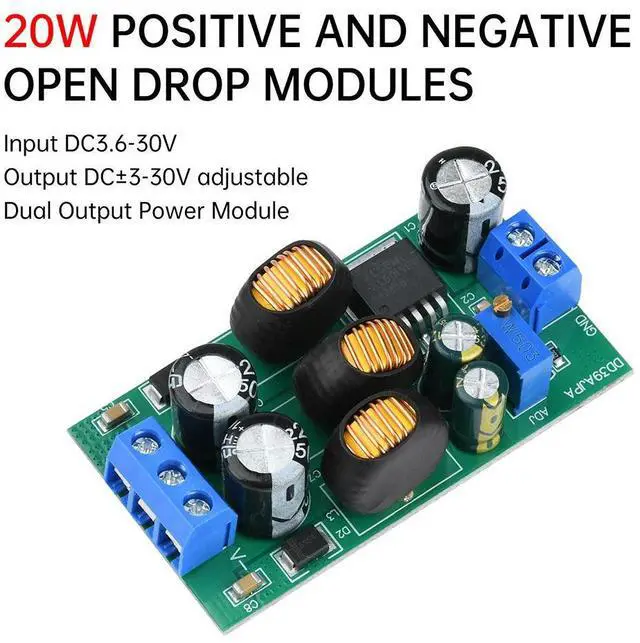 Main image of 20W DC 3.6-30V to DC±3-30V Boost-Buck Dual Output Voltage Module Adjustable output DC DC Step-up Step-down Converter