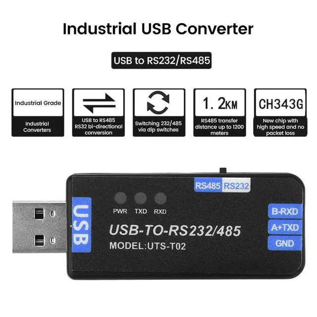Alt view image 3 of 6 - USB to TTL Converter UART free Driver Type- C Module USB To Multi-Channel Serial Port Download Electronic Kit CH343G Chip