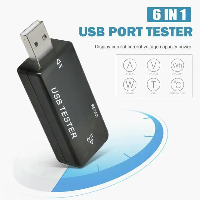 Alt view image 2 of 3 - 6 in1 USB Voltmeter Ammeter Current Voltage Tester Module LCD Digital Display Power Capacity Tester