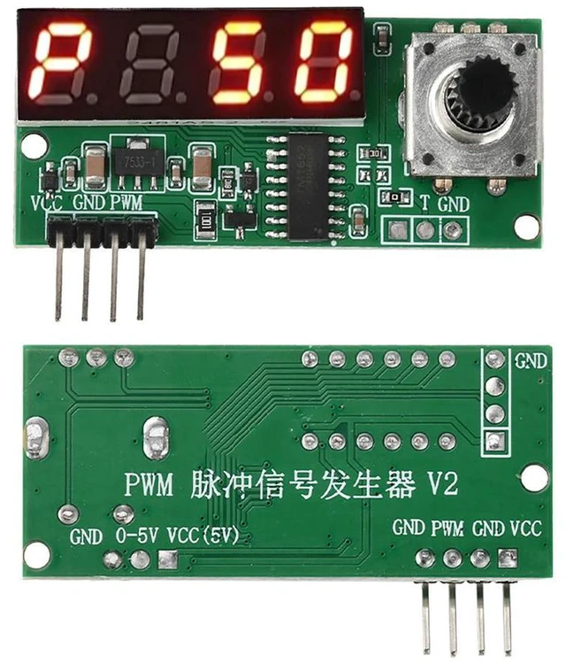 Main image of Mini PWM Square Wave Signal Generator Module with Digital Display Adjustable Frequency Duty Ratio Power Off Save for Motor