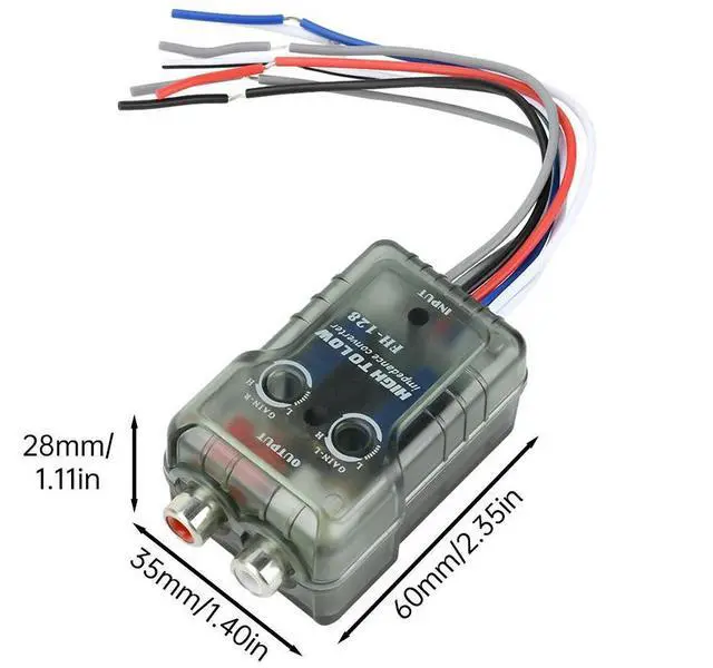 Main image of High-performance Car Stereo Speak Hi-Low Converter Module RCA Adapter Quick-Connection for Car Audio Accessories
