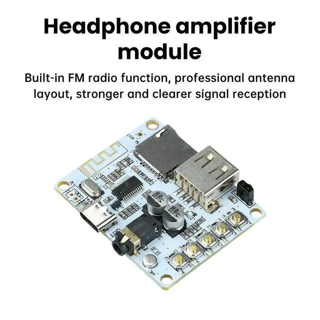 Alt view image 2 of 6 - Bluetooth Audio Receiver Board Bluetooth 5.4 Lossless Decoder Board Type- C Interface