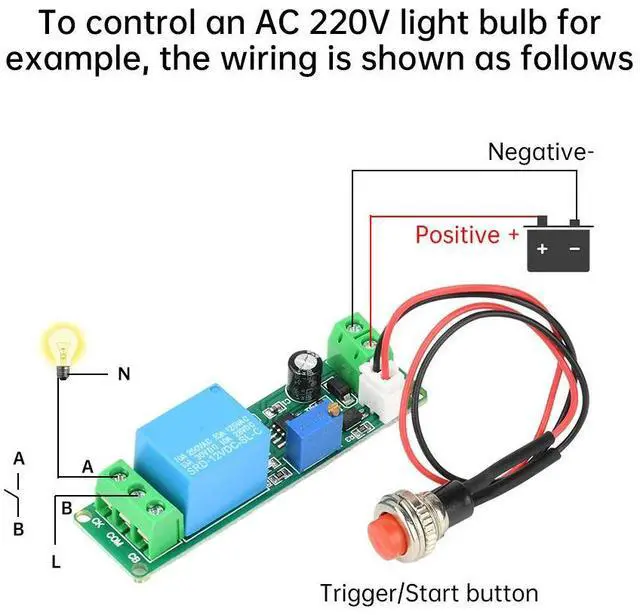 Main image of DC12V Adjustable Timer Delay Turn OFF Module Timer Relay Switch 1~10sec Delay Off Switch Module Electronic Kit