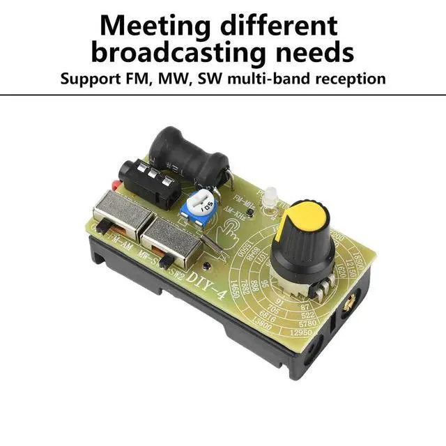 Alt view image 2 of 6 - 87-108MHz AM/FM Medium Wave Frequency Modulation Two Bands Stereo Digital Tuning Headphone Radio Electronic Component Kit