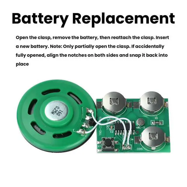 Alt view image 2 of 6 - 60 second DIY recording and playback board music module voice module, with AG10, suitable for greeting cards
